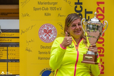 2021 Endrunde der Deutsche Vereinsmeisterschaft der Tennisdamen 50 - Catherine Meyer, Marienburger SC