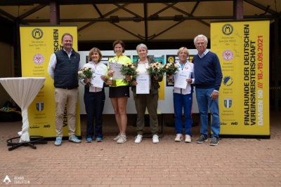 2021 Endrunde der Deutsche Vereinsmeisterschaft der Tennisdamen 50 - Siegerehrung