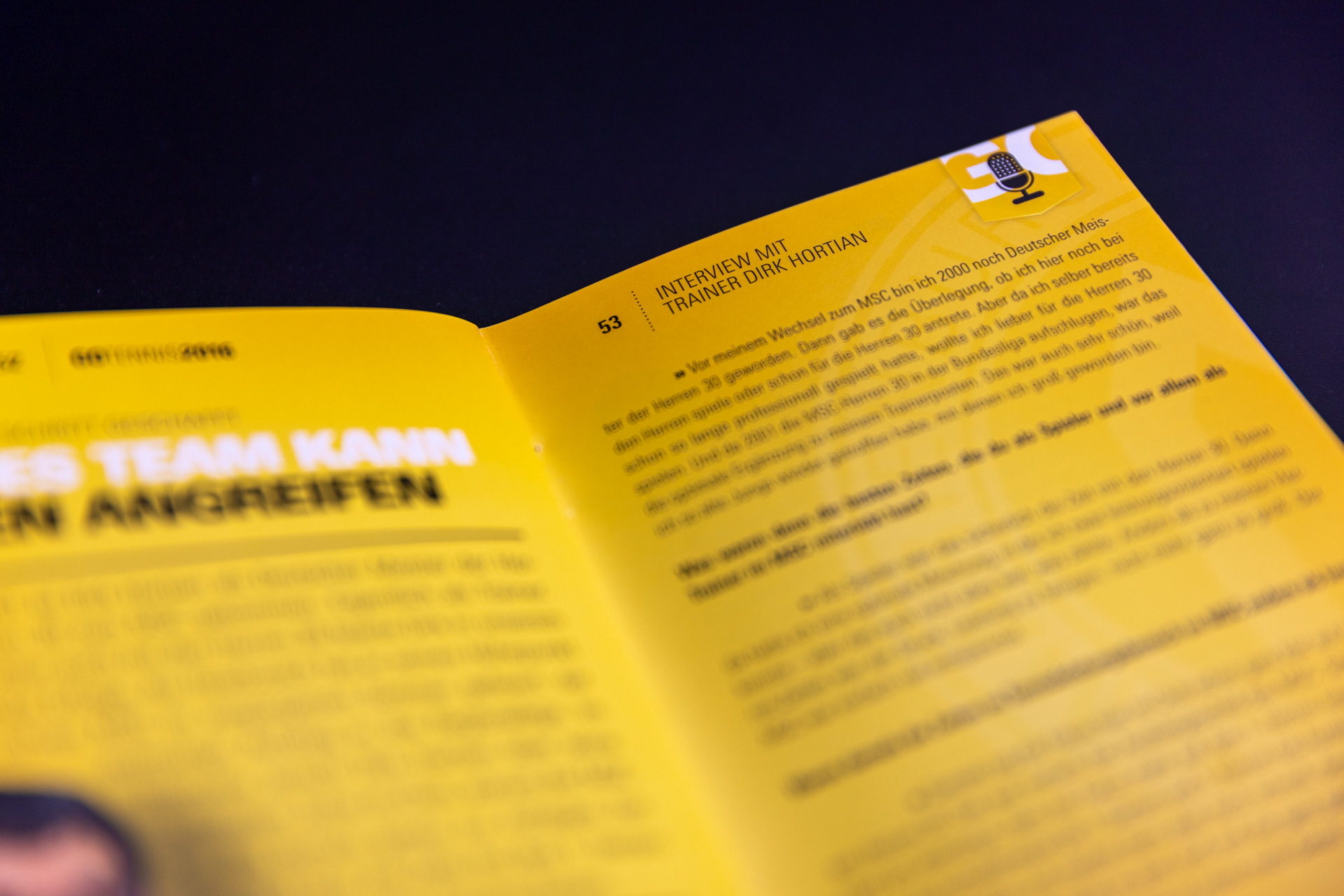 Details MSC-Magazin Tennis 2016