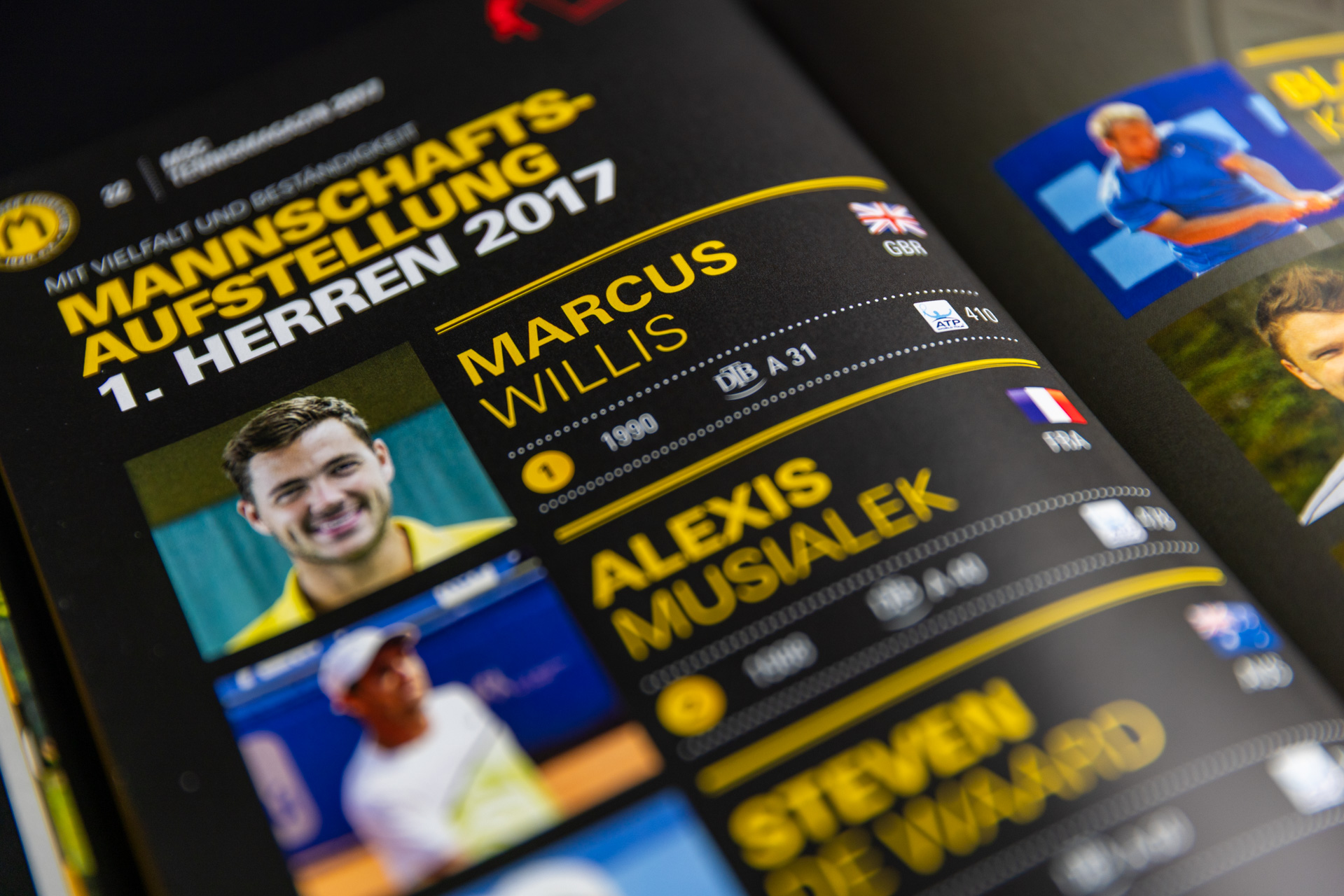 Details MSC-Magazin Tennis 2017