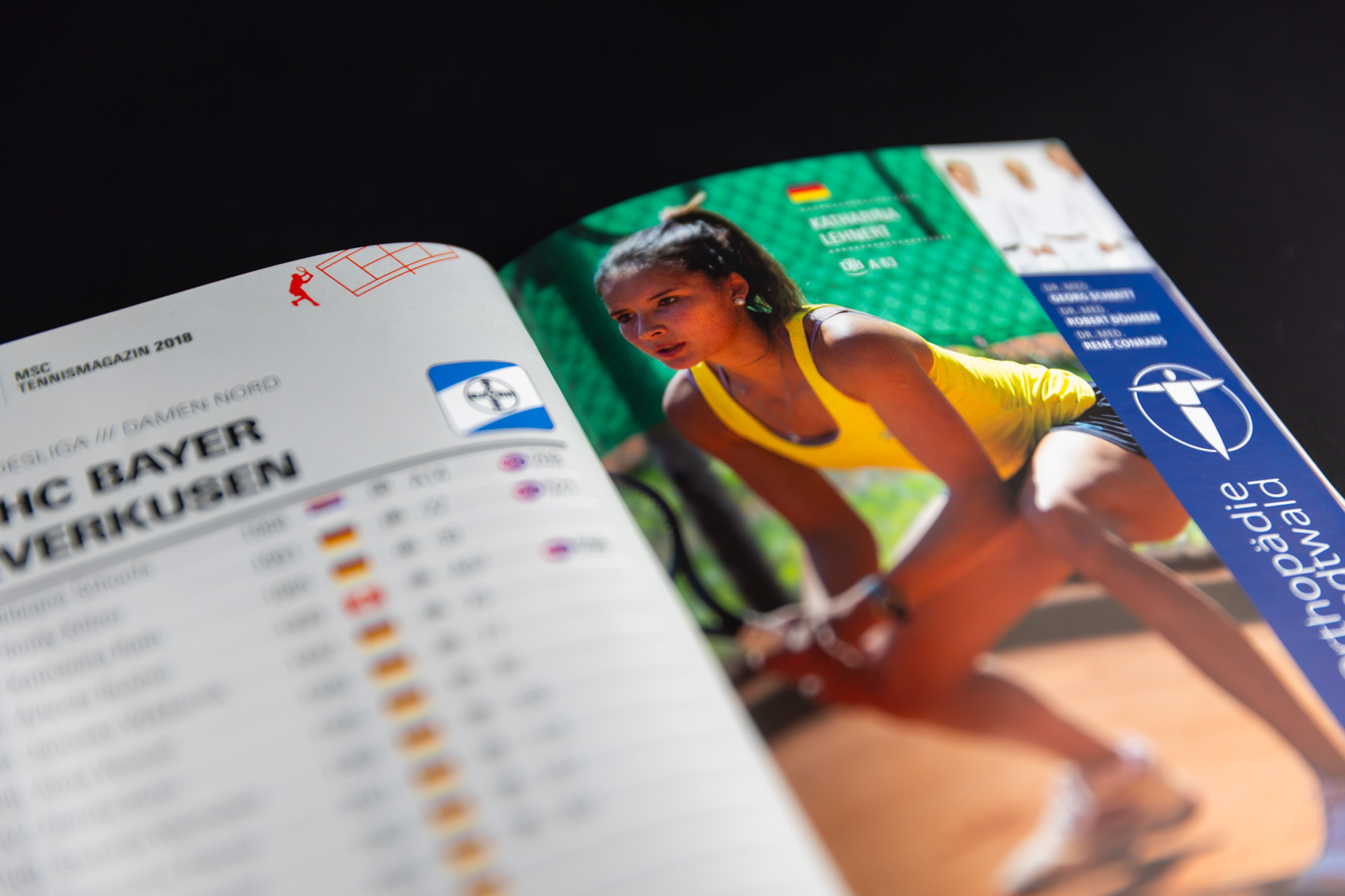 Details MSC-Magazin Tennis 2018