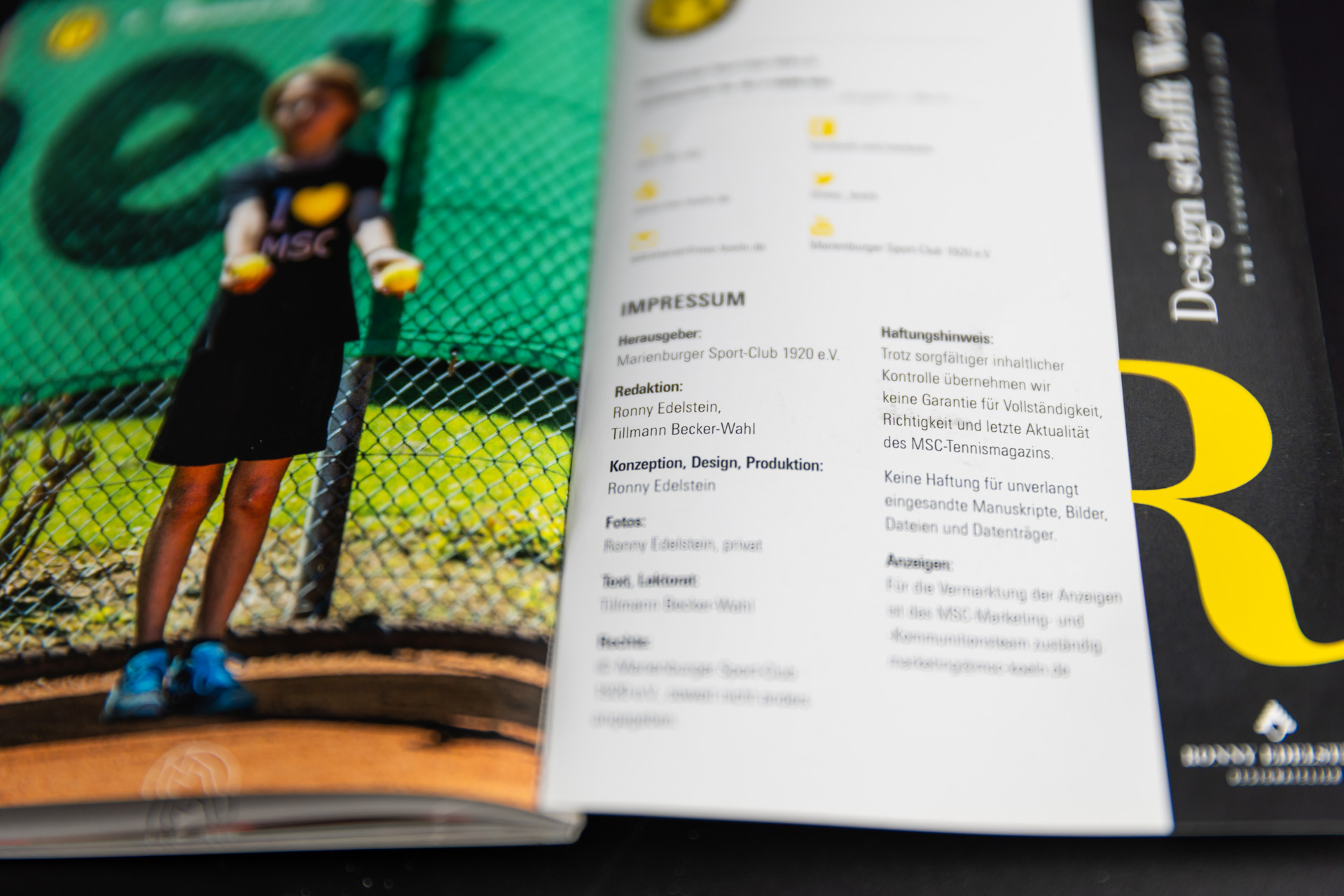 Details MSC-Magazin Tennis 2019